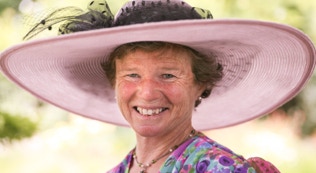 Annette with fancy hat
